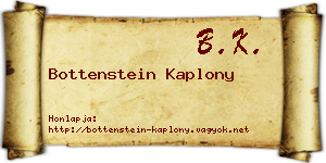 Bottenstein Kaplony névjegykártya
