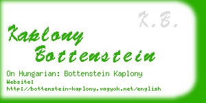kaplony bottenstein business card